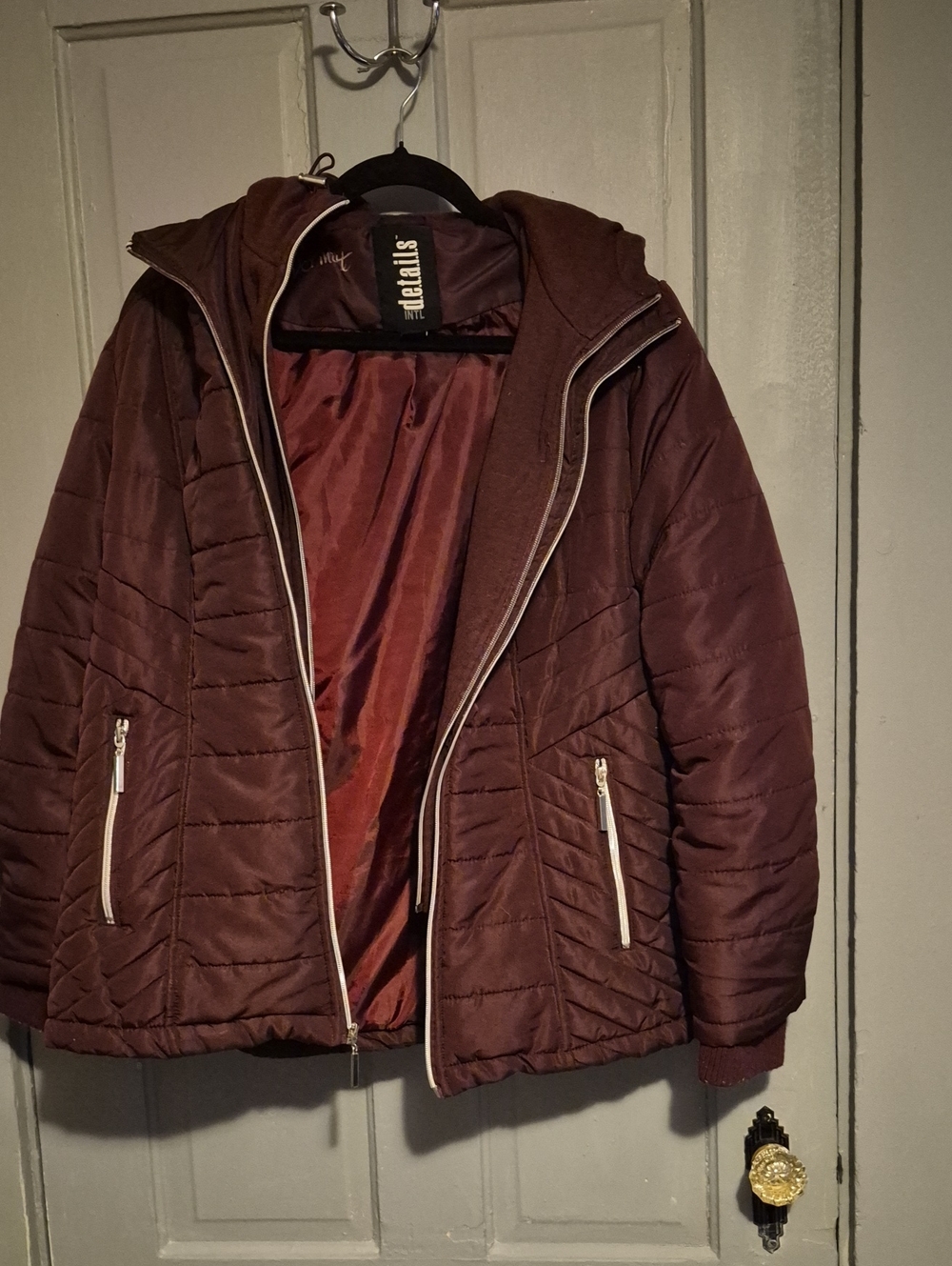 Tail Women's Burgundy Puffer Ski Jacket with Hood